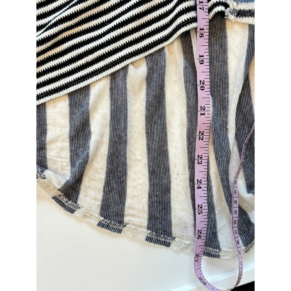 We The Free Patchwork Stripe Top Large Oversized Dolman High-Low Breezy Artsy - Picture 10 of 10
